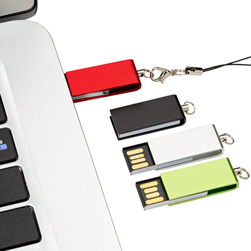 USB-Stick REVERSE 1GB , Promo Effects MB , schwarz MB , 1 GB , Kunststoff/Metall MB , 3 - 10 MB/s MB , 3,20cm x 0,60cm x 1,20cm (Länge x Höhe x Breite), Bild 6