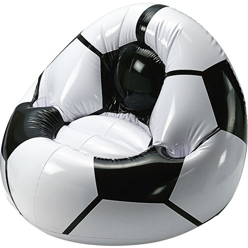 Aufblasbarer Fußballsessel 'Coach' , schwarz/weiß, Kunststoff, 107,00cm x 98,00cm x 90,00cm (Länge x Höhe x Breite), Bild 1