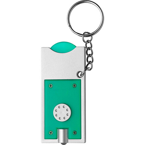 Schlüsselanhänger Aus Kunststoff Madeleine , hellgrün, Metall, PS, 6,30cm x 0,50cm x 2,90cm (Länge x Höhe x Breite), Bild 1