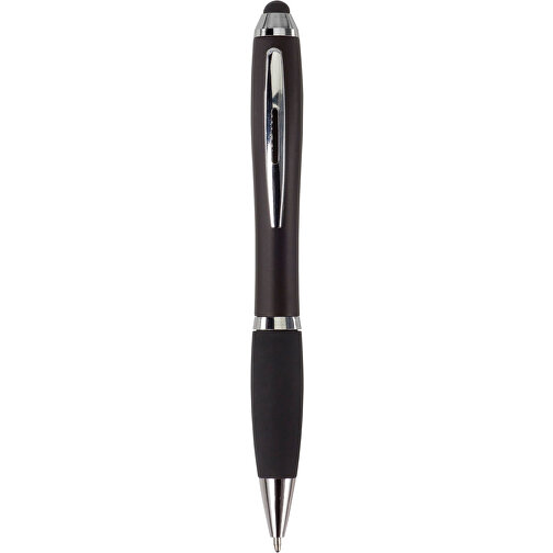 Kugelschreiber Aus Kunststoff Lana , schwarz, ABS, Plastik, Metall, Kautschuk, 13,30cm (Höhe), Bild 1