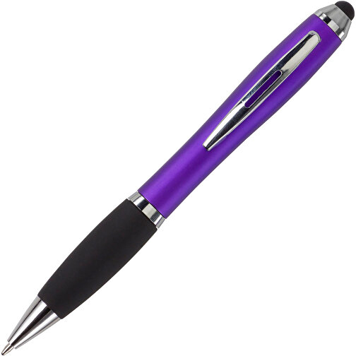 Kugelschreiber Aus Kunststoff Lana , violett, ABS, Plastik, Metall, Kautschuk, 13,30cm (Höhe), Bild 2