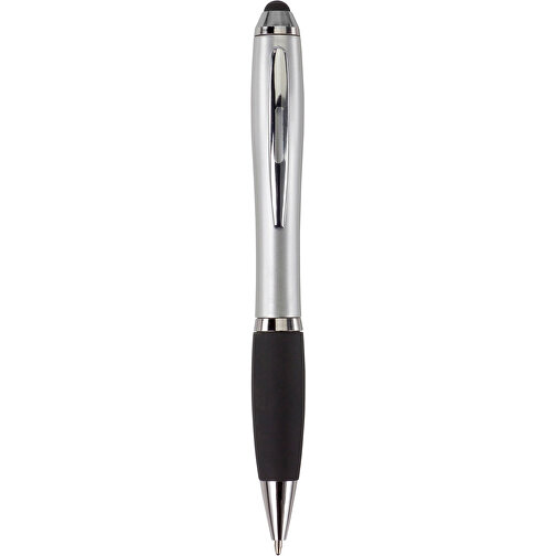 Kugelschreiber Aus Kunststoff Lana , silber, ABS, Plastik, Metall, Kautschuk, 13,30cm (Höhe), Bild 1