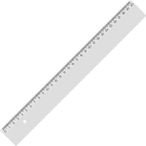 Lineal 30 Cm , weiss, PS, 31,00cm x 0,30cm x 3,80cm (Länge x Höhe x Breite), Bild 1