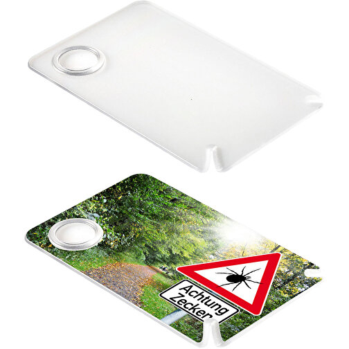 Zeckenkarte , transparent, Kunststoff, 8,60cm x 0,10cm x 5,40cm (Länge x Höhe x Breite), Bild 2