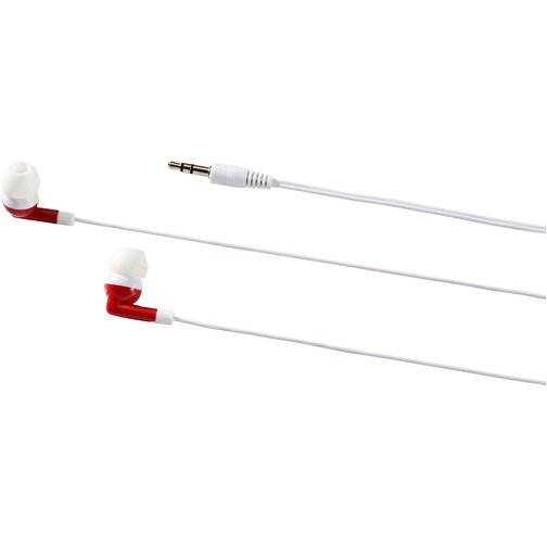 Rebel Ohrhörer , rot / weiß, ABS Kunststoff, 6,00cm x 1,70cm x 6,50cm (Länge x Höhe x Breite), Bild 6