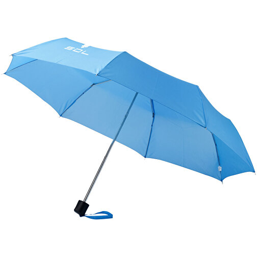 Ida 21,5' Kompaktregenschirm , processblau, Polyester, 24,00cm (Höhe), Bild 2