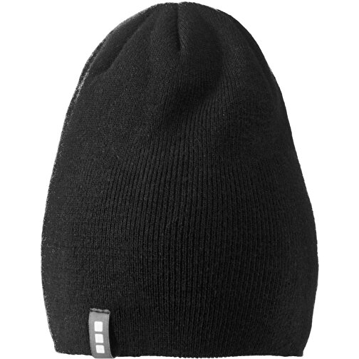 Level Mütze , schwarz, 1x1 Rib Strick 100% Acryl, 26,00cm x 19,00cm (Höhe x Breite), Bild 3