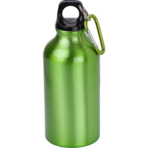 Trinkflasche Aus Aluminium Santiago , hellgrün, Aluminium, Plastik, Metall, PP, , Bild 1