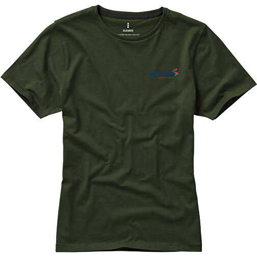 Nanaimo – T-Shirt Für Damen , armeegrün, Single jersey Strick 100% BCI Baumwolle, 160 g/m2, M, , Bild 2