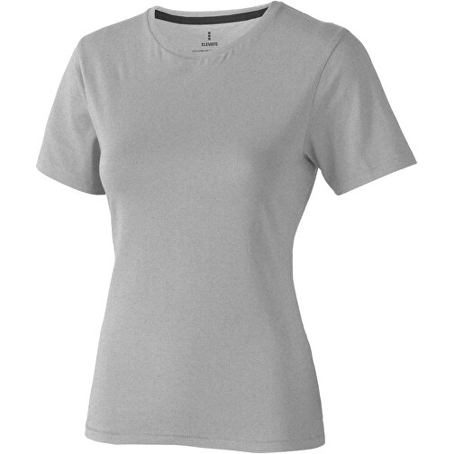 Nanaimo – T-Shirt Für Damen , grau meliert, Single jersey Strick 90% Baumwolle, 10% Viskose, 160 g/m2, S, , Bild 1