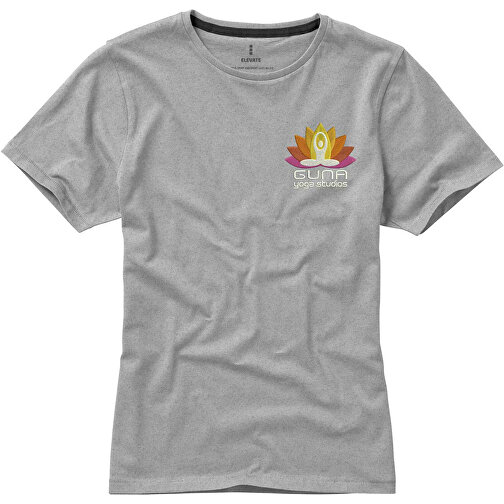 Nanaimo – T-Shirt Für Damen , grau meliert, Single jersey Strick 90% Baumwolle, 10% Viskose, 160 g/m2, L, , Bild 4