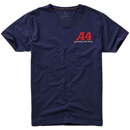 Kawartha T-Shirt Für Herren Mit V-Ausschnitt , Green Concept, navy, Single jersey Strick 95% Bio Baumwolle, 5% Elastan, 200 g/m2, XS, , Bild 2