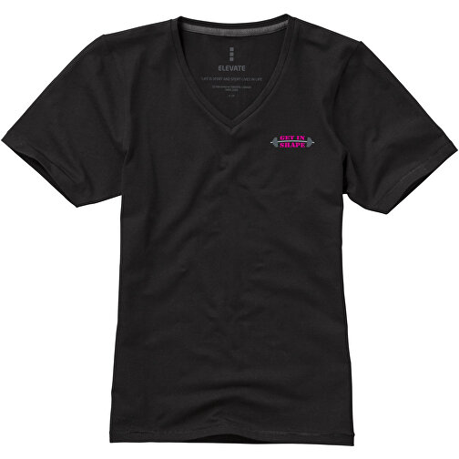 Kawartha T-Shirt Für Damen Mit V-Ausschnitt , Green Concept, schwarz, Single jersey Strick 95% Bio Baumwolle, 5% Elastan, 200 g/m2, XS, , Bild 2