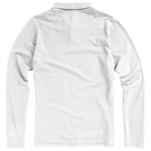 Oakville Langarm Poloshirt Für Herren , weiß, Piqué Strick 100% BCI Baumwolle, 200 g/m2, S, , Bild 8