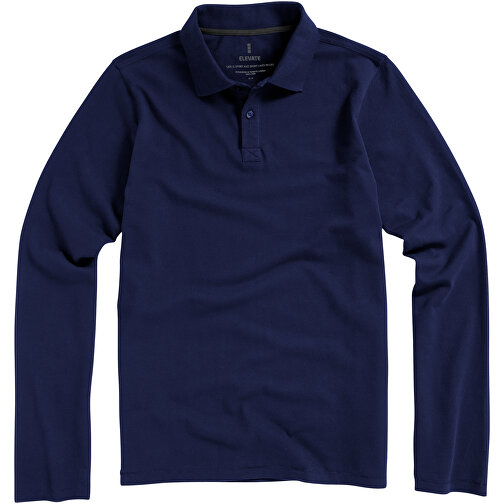 Oakville Langarm Poloshirt Für Herren , navy, Piqué Strick 100% BCI Baumwolle, 200 g/m2, S, , Bild 12