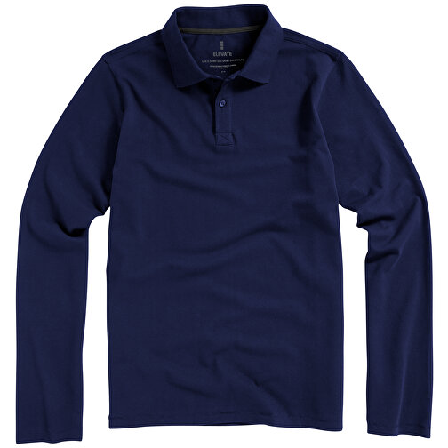 Oakville Langarm Poloshirt Für Herren , navy, Piqué Strick 100% BCI Baumwolle, 200 g/m2, XL, , Bild 20