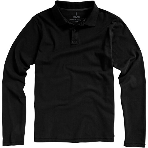 Oakville Langarm Poloshirt Für Herren , schwarz, Piqué Strick 100% BCI Baumwolle, 200 g/m2, XS, , Bild 10