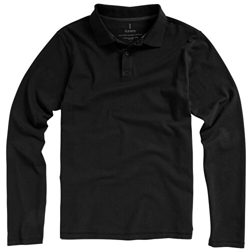 Oakville Langarm Poloshirt Für Herren , schwarz, Piqué Strick 100% BCI Baumwolle, 200 g/m2, XS, , Bild 26