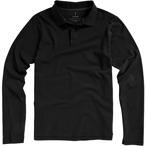 Oakville Langarm Poloshirt Für Herren , schwarz, Piqué Strick 100% BCI Baumwolle, 200 g/m2, XL, , Bild 6