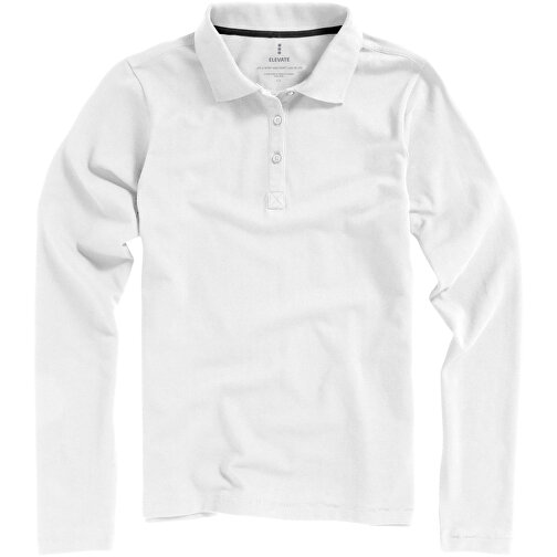 Oakville Langarm Poloshirt Für Damen , weiss, Piqué Strick 100% BCI Baumwolle, 200 g/m2, S, , Bild 25