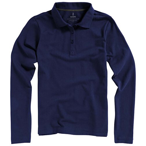 Oakville Langarm Poloshirt Für Damen , navy, Piqué Strick 100% BCI Baumwolle, 200 g/m2, L, , Bild 20