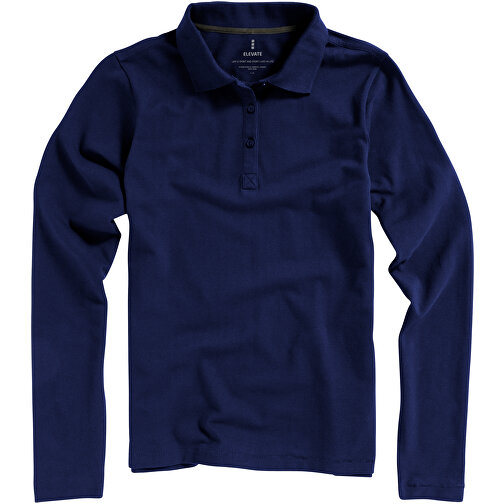 Oakville Langarm Poloshirt Für Damen , navy, Piqué Strick 100% BCI Baumwolle, 200 g/m2, XL, , Bild 24