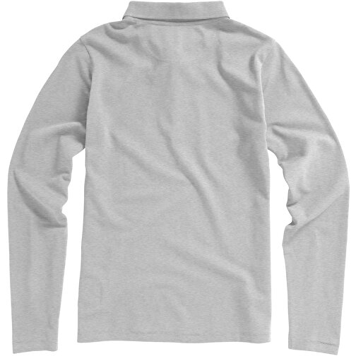 Oakville Langarm Poloshirt Für Damen , grau meliert, Piqué Strick 90% Baumwolle, 10% Viskose, 200 g/m2, XS, , Bild 8