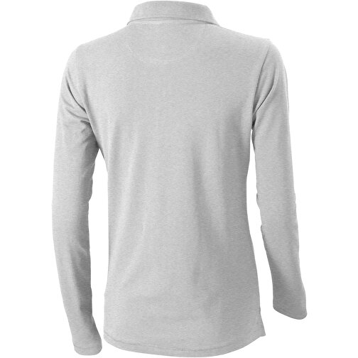 Oakville Langarm Poloshirt Für Damen , grau meliert, Piqué Strick 90% Baumwolle, 10% Viskose, 200 g/m2, S, , Bild 7