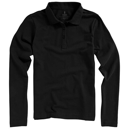 Oakville Langarm Poloshirt Für Damen , schwarz, Piqué Strick 100% BCI Baumwolle, 200 g/m2, M, , Bild 24