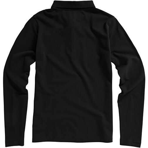 Oakville Langarm Poloshirt Für Damen , schwarz, Piqué Strick 100% BCI Baumwolle, 200 g/m2, L, , Bild 8