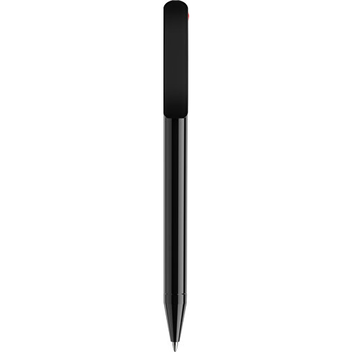 Prodir DS3 TPP Twist Kugelschreiber , Prodir, schwarz / rot, Kunststoff, 13,80cm x 1,50cm (Länge x Breite), Bild 1