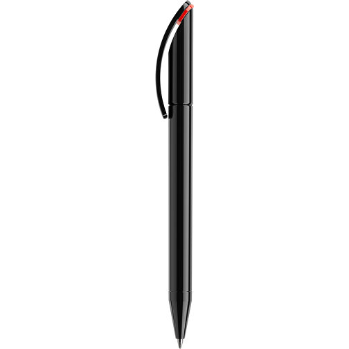 Prodir DS3 TPP Twist Kugelschreiber , Prodir, schwarz / rot, Kunststoff, 13,80cm x 1,50cm (Länge x Breite), Bild 2