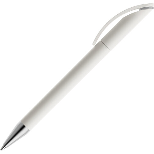 Prodir DS3 TMS Twist Kugelschreiber , Prodir, weiß/grau, Kunststoff/Metall, 13,80cm x 1,50cm (Länge x Breite), Bild 4