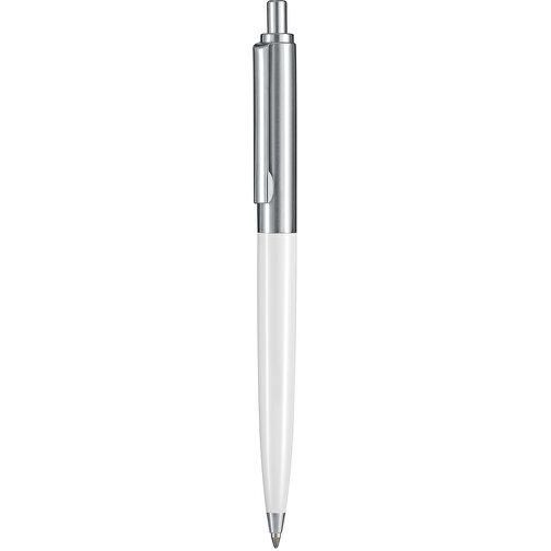 Kugelschreiber KNIGHT , Ritter-Pen, weiß, ABS + Metall, 13,40cm (Länge), Bild 1