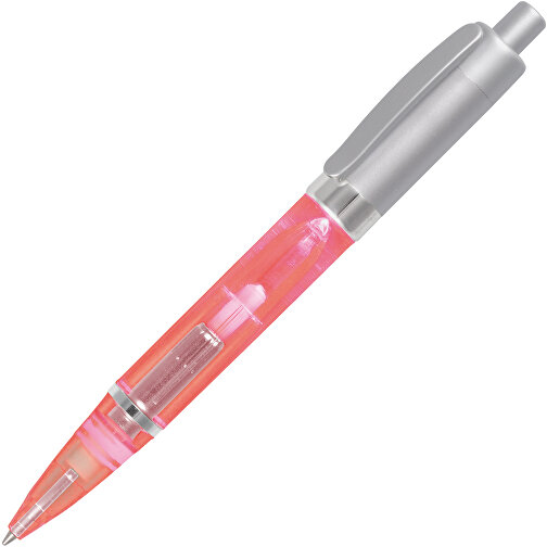 Kugelschreiber LUXOGRAPH LIGHT , rot, silber, Kunststoff, 14,00cm (Höhe), Bild 2