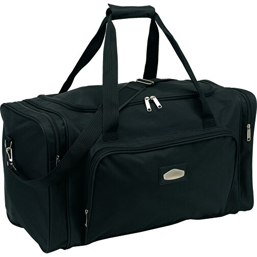 Reisetasche LASER PLUS TRAV , schwarz, 600D Polyester, 58,00cm x 33,00cm x 28,00cm (Länge x Höhe x Breite), Bild 1
