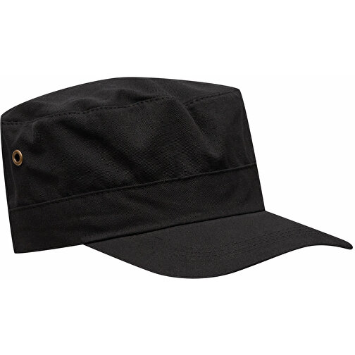 Military-Cap SOLDIER , schwarz, 100% Baumwolle, 250 g/m², 1,00cm (Länge), Bild 2