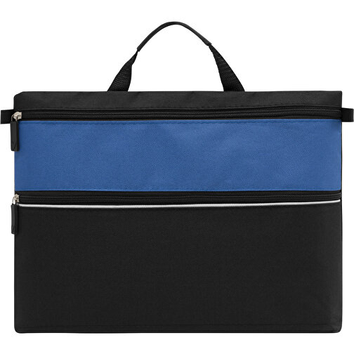 Dokumententasche FILE , blau, schwarz, 600D Polyester, 38,50cm x 3,00cm x 28,50cm (Länge x Höhe x Breite), Bild 2