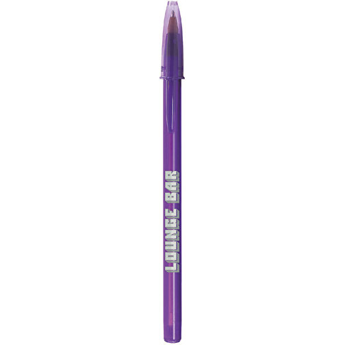 BIC® Style Clear Kugelschreiber , BiC, transparent lila, Kunststoff, 14,90cm x 1,20cm (Länge x Breite), Bild 1