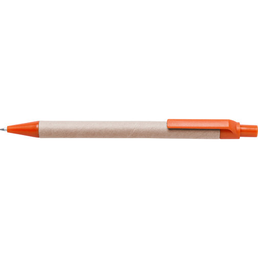 Kugelschreiber Tori , orange, Reclycling Pappe, 13,70cm (Breite), Bild 3