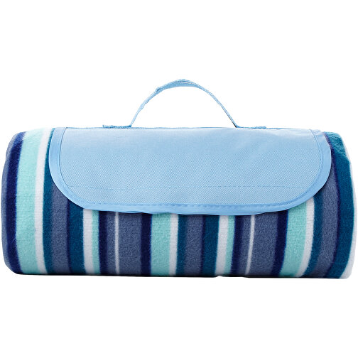Riviera Picknickdecke , weiß / blau, Polyester Fleece, 33,00cm x 7,00cm x 18,00cm (Länge x Höhe x Breite), Bild 4