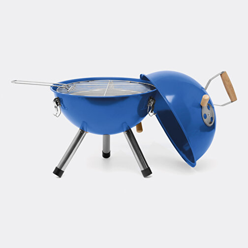 Kugelgrill COOKOUT , blau, Holz / Karbonstahl, 43,00cm (Höhe), Bild 4