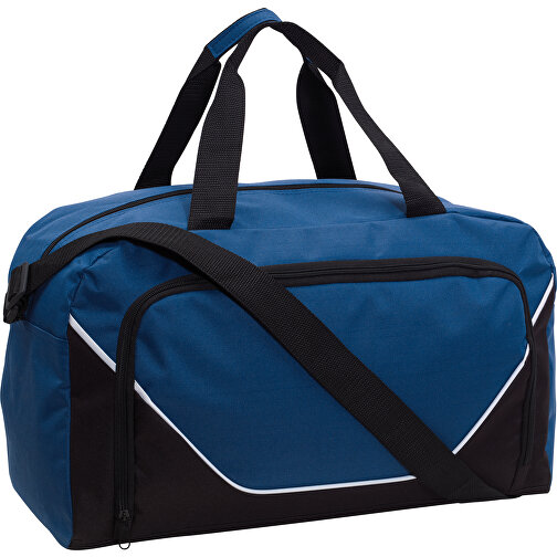 Sporttasche JORDAN , blau, schwarz, 600D Polyester, 48,00cm x 28,00cm x 22,00cm (Länge x Höhe x Breite), Bild 1