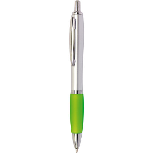 Kugelschreiber SWAY , apfelgrün, silber, Kunststoff / Stahl, 14,00cm (Länge), Bild 1