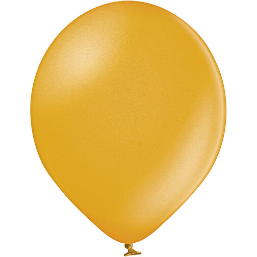 Metallicluftballon Ohne Druck , gold, Naturkautschuk, , Bild 1