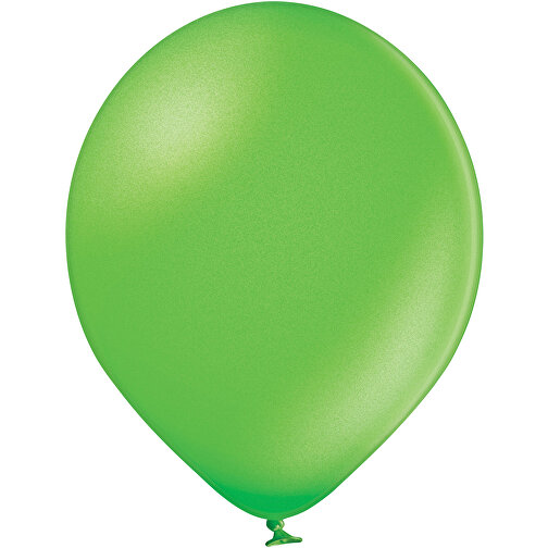 Metallicluftballon Ohne Druck , mittelgrün, Naturkautschuk, , Bild 1