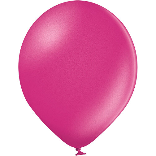 Metallicluftballon Ohne Druck , magenta, Naturkautschuk, , Bild 1