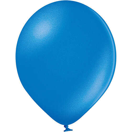 Metallicluftballon , mittelblau, Naturkautschuk, , Bild 1