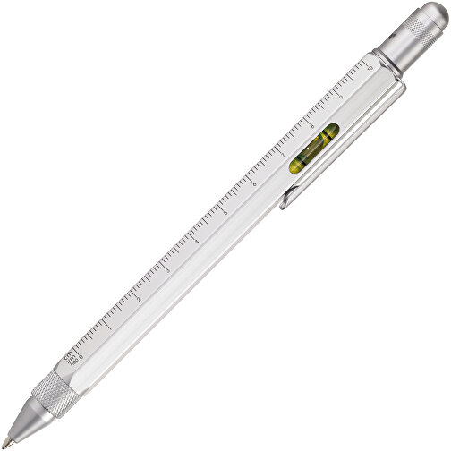 TROIKA Multitasking-Kugelschreiber CONSTRUCTION , Troika, silberfarben, Messing, 15,00cm x 1,30cm x 1,10cm (Länge x Höhe x Breite), Bild 2