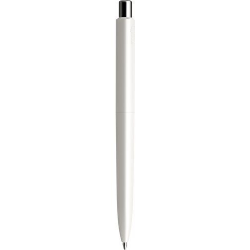 Prodir DS8 PPP Push Kugelschreiber , Prodir, weiß/silber poliert, Kunststoff/Metall, 14,10cm x 1,50cm (Länge x Breite), Bild 3